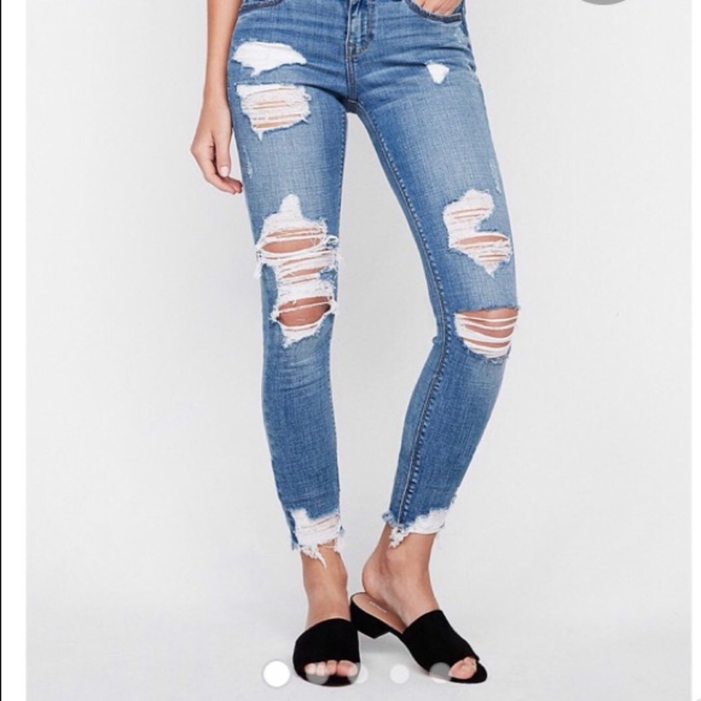 New Express ankle legging mid rise Jean